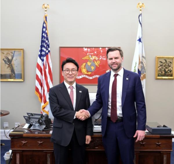 김민석 국무총리, 밴스 미국 부통령 회담 기사 이미지